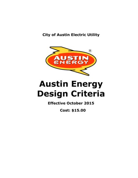 austin energy design criteria